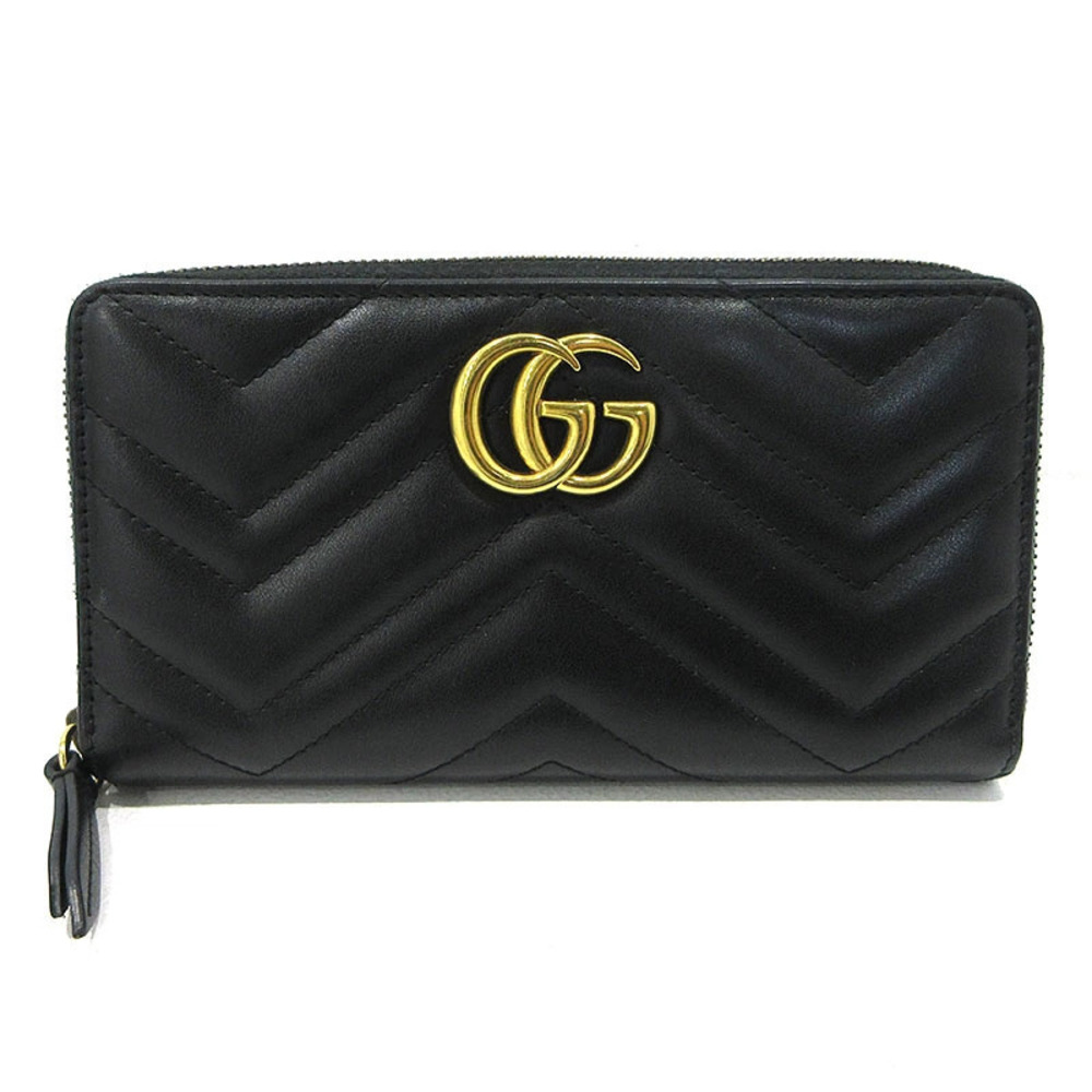 Gucci Double G Zip Around Wallet Long Black